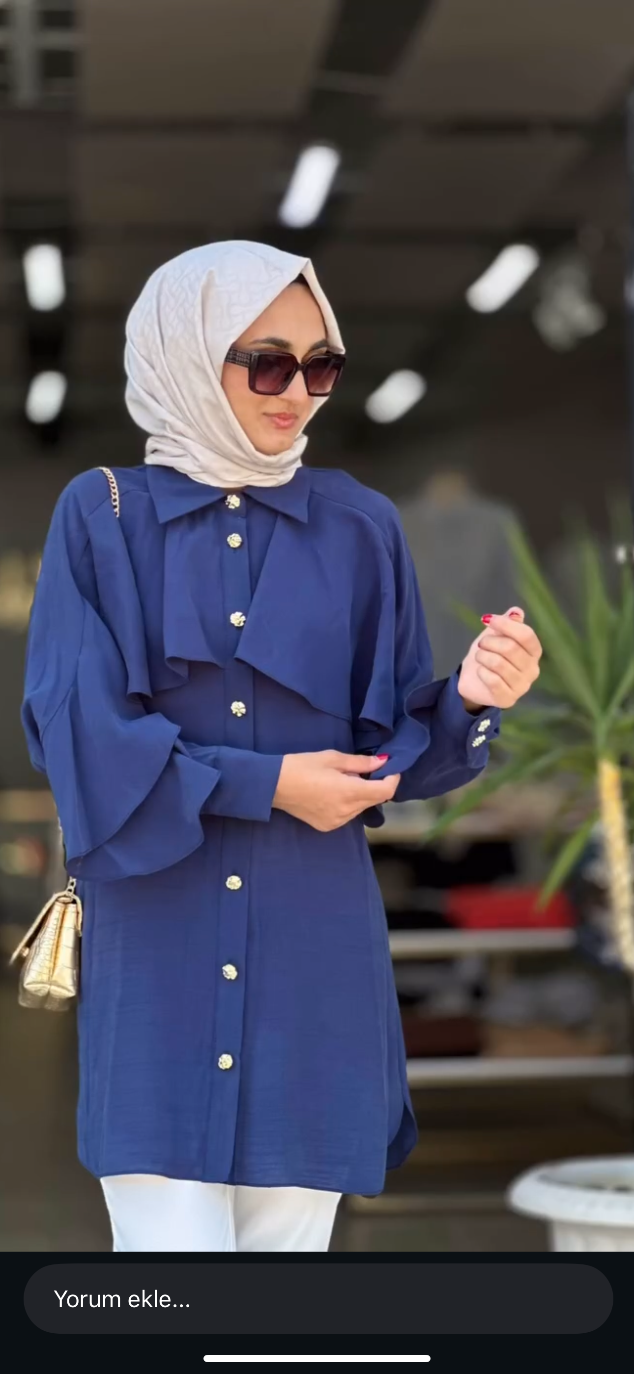 PELERİN DETAYLI GÖMLEK