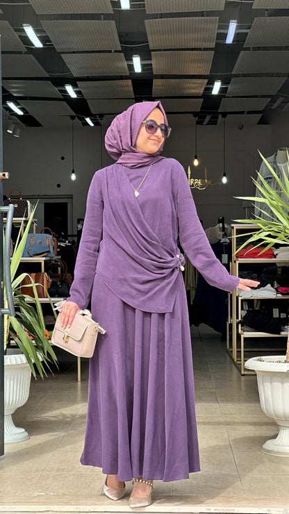 BROŞ DETAYLI ETEK TAKIM