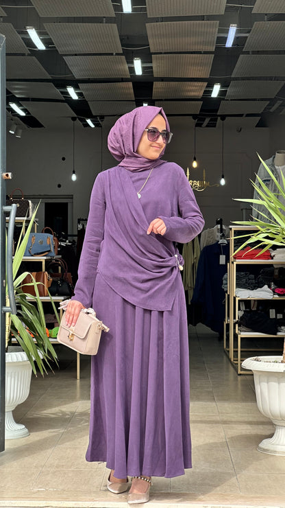 BROŞ DETAYLI ETEK TAKIM